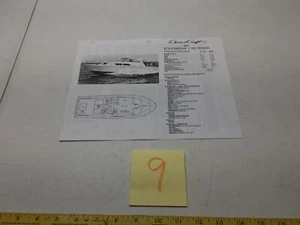 2 PAGE SPECS CHRIS CRAFT BOAT PLANS EQUIPMENT 1973 30’ EXPRESS CRUISER PRICE AD - Picture 1 of 12