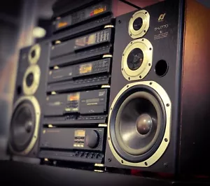 SANSUI A-E770 GOLD ๐RaRe๐ Flagship Vintage Stereo Component System - Picture 1 of 11