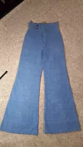 Vintage Denim 29" Elefanten Glocken Schlaghose 13,5" hoher Bund Markierung Reißverschluss SCHÖN Hippie - Bild 1 von 21
