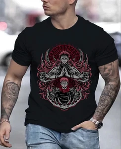 Jujutsu Kaisen T-shirt Geto Suguru Gojo Girl Anime Gift Black T-shirt All Size - Picture 1 of 8
