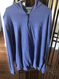 Polo Ralph Lauren Pullover Sweater 1/4 Zip 100% Cotton Purple Lavender 2xL - Picture 1 of 8