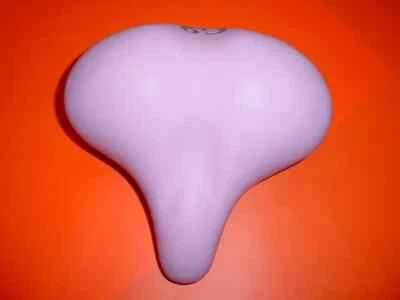 Asiento de bicicleta grande ancho cómodo resorte resistente púrpura Foto 1 de 3