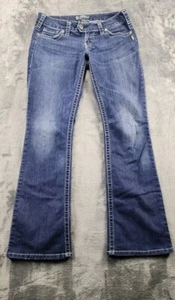Jeans argento donna 33x31 martedì bootcut vita bassa blu denim elasticizzato - Foto 1 di 11