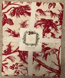 Ridgefield Home Holiday Collection Christmas Red Print Tablecloth NWT 60” X 84” - Picture 1 of 4