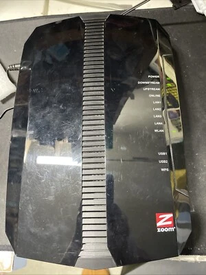 Zoom DOCSIS 3.0 Cable Modem/Router with Wireless, Series 1110, Model 5354, Black - Image 1 of 4