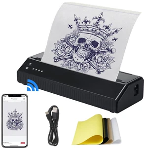 Stampante per tatuaggi wireless BT 203DPI stampante per tatuaggi trasferimento stencil US B3A3 - Foto 1 di 12