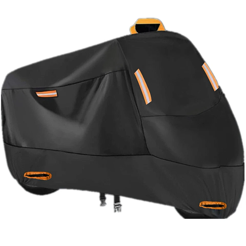 XXL Motorcycle Rain Cover Oxford Cloth Weather Protection Windproof Snow Shield Foto 1 de 4