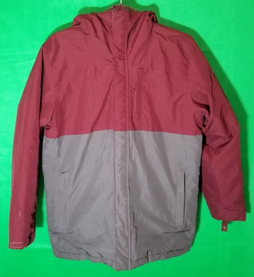 The Children's Place Boys Burgundy Gray  Jacket XXL Warm Double Zipper Winter  - Image 1 of 4