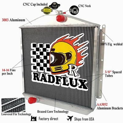 Full Aluminum Cooling Radiator fits 1954-1956 Oldsmobile 88 98 Super 88 Starfire - Image 1 of 4