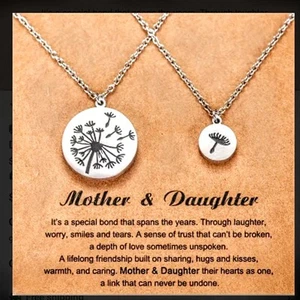 Elegant Mother Daughter Dandilion Necklaces Great Mother's Day Gift - Picture 1 of 1