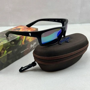 Gafas de sol Maui Jim negras polarizadas verdes lentes [Gm815-54 cm] - Imagen 1 de 4