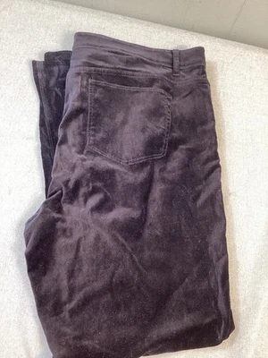 Pantalones rectos de terciopelo negro para mujer J. Jill talla 18 altos fiesta navideña Foto 1 de 4