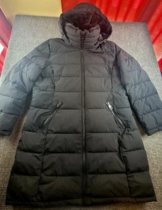 Andrew Marc Ladies' Long Stretch Parka, Black, XL, Hooded Read Description  - Picture 1 of 11