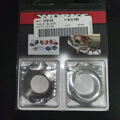 Works Connection Elite Axle Blocks Silver 17-315 - Image 1 of 4