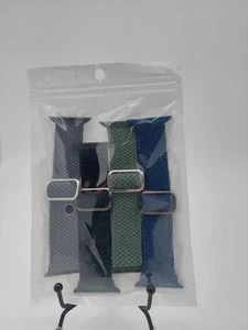 Bazil Bazos 4 Stück Solo Loop Bänder komp. mit Apple Watch Armband 38,40-42,44,45,49mm - Bild 1 von 1