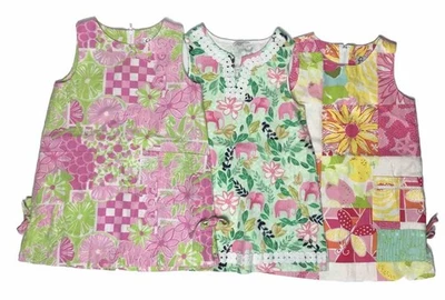 Girls Lot/3 Dresses (2) Lilly Pulitzer (Vintage) (1) Crown & Ivy Sizes Sm 4/5 - Image 1 of 4