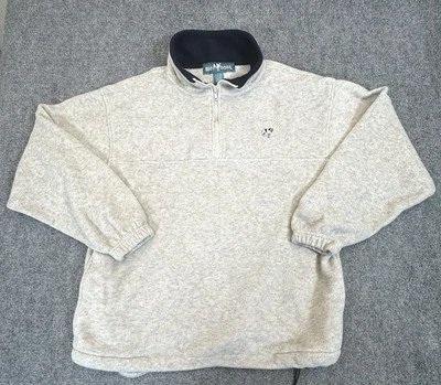 Big Dogs 1/4 Zip Fleece Pullover Small Gray Sherpa Sweatshirt Embroidered Logo - Image 1 of 4