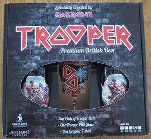Iron Maiden 2014 Trooper premium British beer pints t-shirt XL Robinsons Brewery - Picture 1 of 12