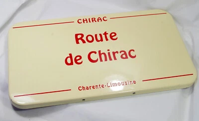 Señal de ruta francesa Charante limusina Chirac esmalte metal 46 cm francófilo Foto 1 de 4