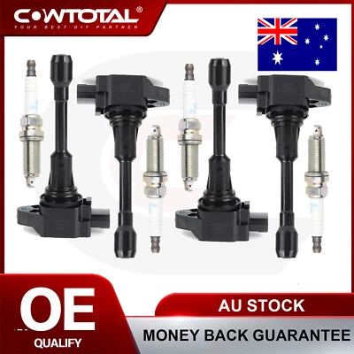 4x Ignition Coil & Spark Plugs for Nissan Navara D23 X-Trail T31 Dualis +2 1.5L - image 1 of 4