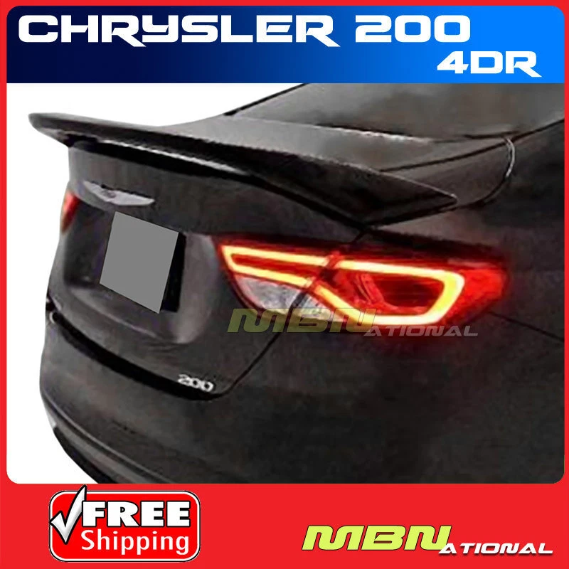 Deck Lid Spoiler 2015-2016 Chrysler 200 Painted Rear Trunk PX8 BLACK - Image 1 of 1
