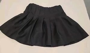 Girl's Black Pleated Skirt M With Build In Shorts - Picture 1 of 5