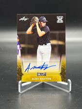 ALEX SANTOS AUTO RC 2020 Leaf Draft Gold BA-AS2 HOUSTON ASTROS PROSPECT