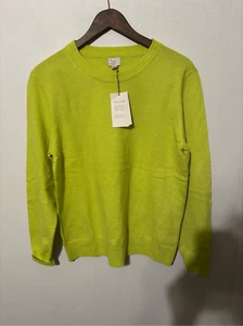 Brand New A New Day Women’s Medium Neon Green Yellow Pullover Sweater Top - Picture 1 of 5