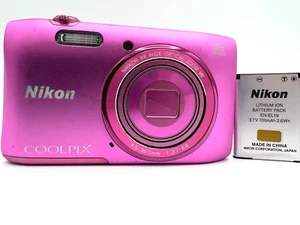 READ - Nikon COOLPIX S3600 Pink Digital Camera From Japan Tested - Picture 1 of 16