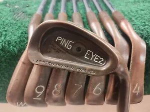 Ping Eye 2 Black Dot Beryllium Copper Iron Set 3-PW Matching #s Stiff Flex - Picture 1 of 9