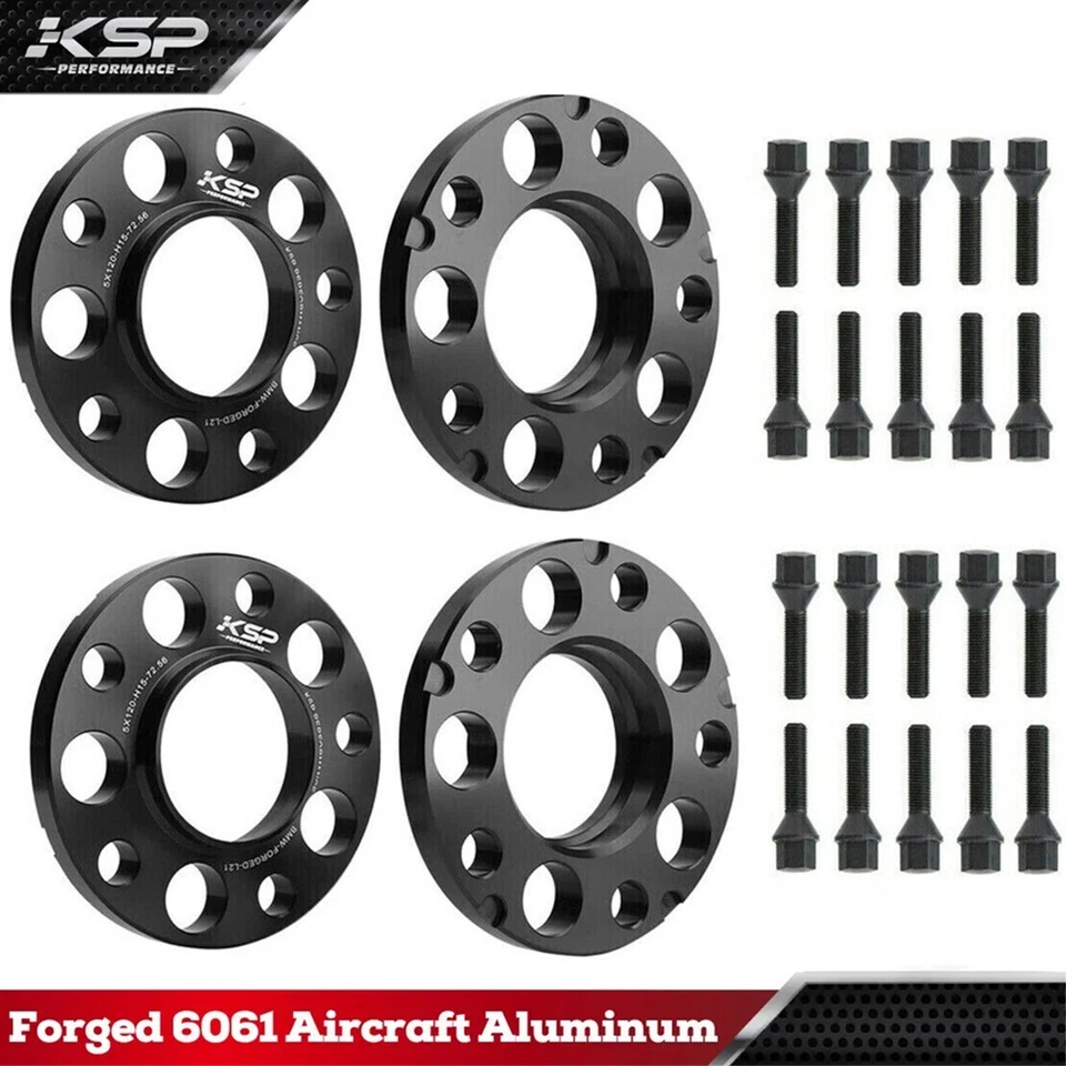 12.7&15mm 5X120mm Wheel Spacers m12x1.5 for E36 E46 E90 E92 E60 323i 325i 328i - Image 1 of 4