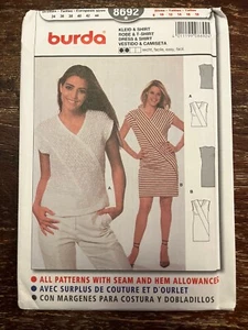 Burda 8692 SIN CORTAR patrón de costura, vestido y camisa Misses, talla 8-18 - Imagen 1 de 2