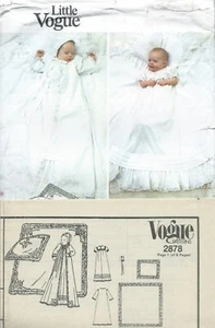 Vogue 2878 sewing pattern Newborn Baby DRESS COAT BONNET PILLOW SHAM sew BLANKET - Picture 1 of 1