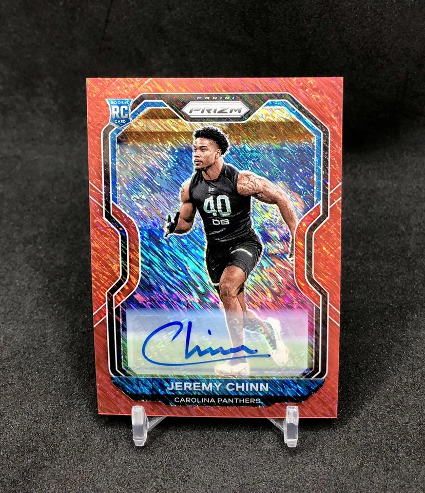 2020 Prizm Jeremy Chinn AUTO /35 RED SHIMMER PRIZM SSP Rookie Card No. 367 📈📈 - Image 1 of 4