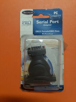 BELKIN F2L087 Serial Adapter DB9M/DB25 Female  Free Shipping - Image 1 of 4