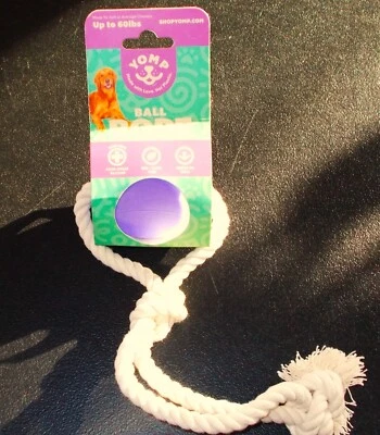 YOMP Ball / Rope dog toy, hours of entertainment, NEW, up to 60 lbs., Latex free - Image 1 of 4