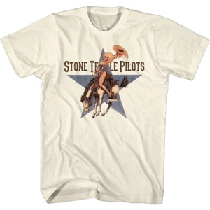 Stone Temple Pilots Cowgirl Riding Bronco Men's T Shirt Rock Band Concert 2019 - Picture 1 of 3