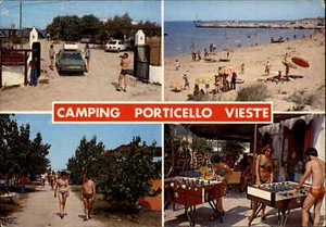 Motiv-AK CAMPING Campingplatz Porticello Viestedel Gargano Italien Italy ~1975 - Picture 1 of 2