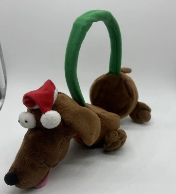 NWOT Gemmy Christmas Earmuffs Adult Plush Dog Fun Novelty Funny  Jingle Bell - Image 1 of 4