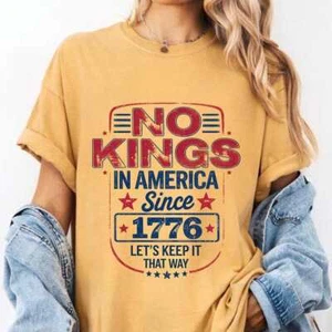 Camiseta No Kings in America Since 1776 Camiseta Patriótica EE. UU. con Bandera Orgullo Histórico - Imagen 1 de 7
