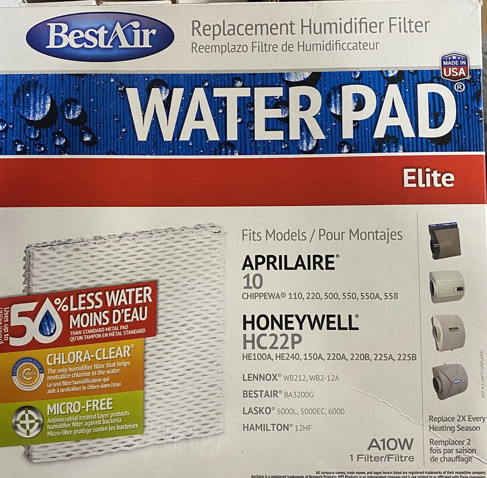 BestAir A10 Water Pad ELITE Replacement Humidifier Filter Honeywell HC22P - Image 1 of 1
