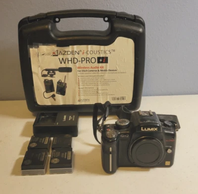 Câmera Panasonic LUMIX DMC-GH2 16.0MP funcional (apenas corpo da câmera) e kit de microfone sem fio - Imagem 1 de 4