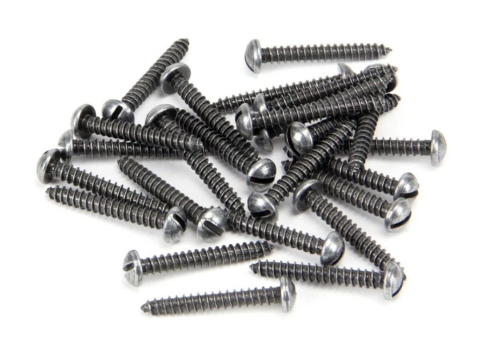 From The Anvil 33427 Pewter 6 x 1" Round Head Screws (25)