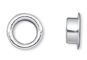 100 Versilberte Messing 7 mm Runde Ösen Perlen mit 4,5 mm Innendurchmesser - Bild 1 von 2