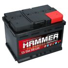 Hammer 12V 55 Ah 540A EN Autobatterie Starterbatterie Calcium Technologie NEU