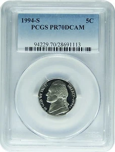 1994-S PCGS PR70DCAM Jefferson Nickel (New PCGS Label) - Picture 1 of 1