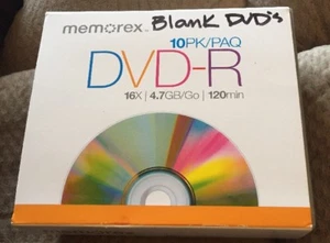 Memorex - 16 discos DVD-R (paquete de 10) 120 minutos 4,7 GB - Imagen 1 de 5
