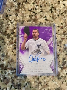 2018 Topps Diamond Icons Purple Auto Alex Rodriguez New York Yankees /10 - Bild 1 von 2
