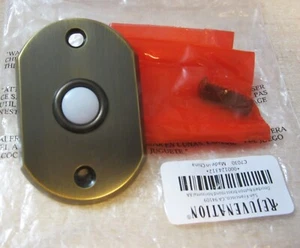 New Rejuvenation Hardware Round Horizontal Doorbell, Burnished Antique Finish - Picture 1 of 3