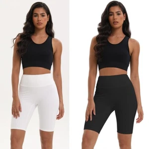 9 Color Short Yoga Leggings Pants Women High Waist Invisible PocketsYoga Pants - Picture 1 of 44